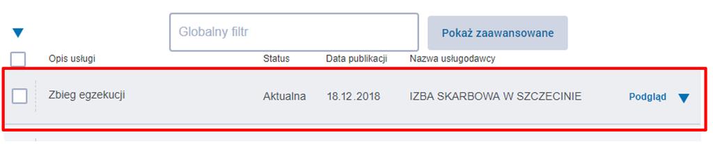 Po poprawnej publikacji karty sprawy powinien pojawić