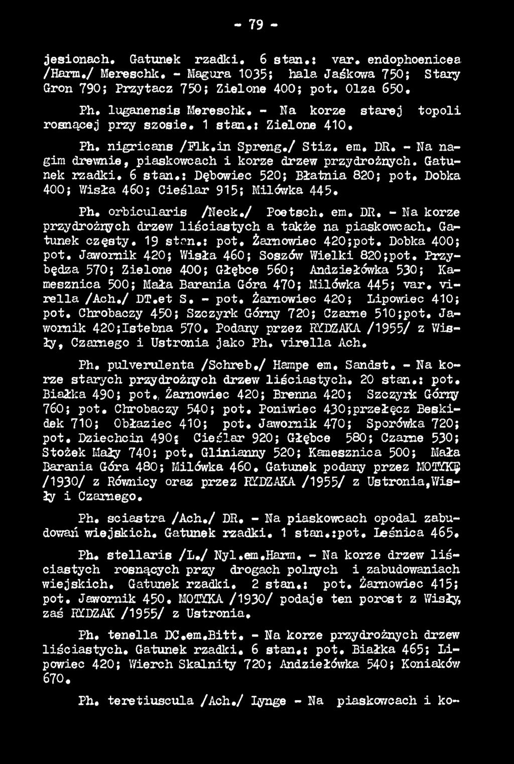 Przybędza 570; Zielone 400; Głębce 560; Andziełówka 530; Kamesznica 500; Mała Barania Góra 470; Milówka 445; var. v i- r e lla /A c h./ DT.et S. - p ot. Żarnowiec 420; Lipowiec 410; p o t.