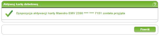 8. Karty 36/215215 W zależności od przypisanej metody autoryzacji operacji w plusbank24, wprowadź wymagane dane do zatwierdzenia operacji.