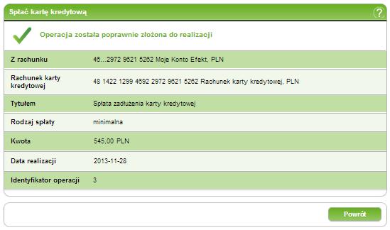 8. Karty 54/215215 W zależności od przypisanej metody autoryzacji operacji w plusbank24, wprowadź wymagane dane do zatwierdzenia operacji.