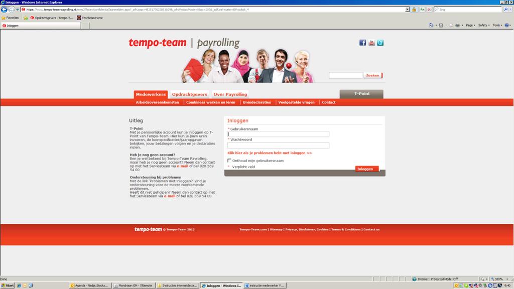 DEKLAROWANIE PRZEZ INTERNET 2.0 Pracownik T-Point dla Pracownika Wejdź na stronę www.tempo-team.nl/payrolling i wybierz pod T-point opcję Pracownik, a następnie zaloguj się. Co trzeba zrobić?