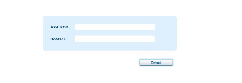 UWAGA Po trzech próbach nieudanego logowania usługa AXA ON-LINE zostanie zablokowana.
