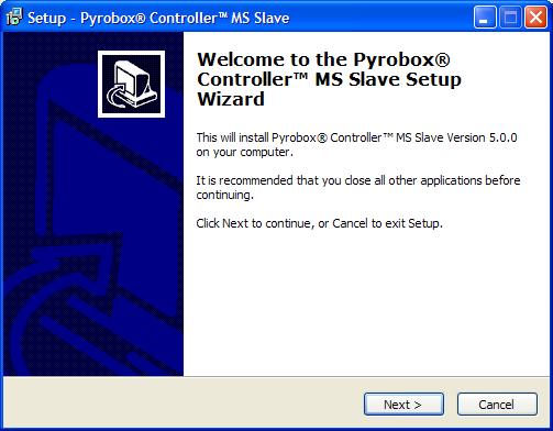 I. Instalacja programu - program Pyrobox Controller MS Slave można zainstalować na dowolnym komputerze pracującym pod nadzorem systemu operacyjnego Microsoft Windows 95 / XP / Vista / 7, w tym także