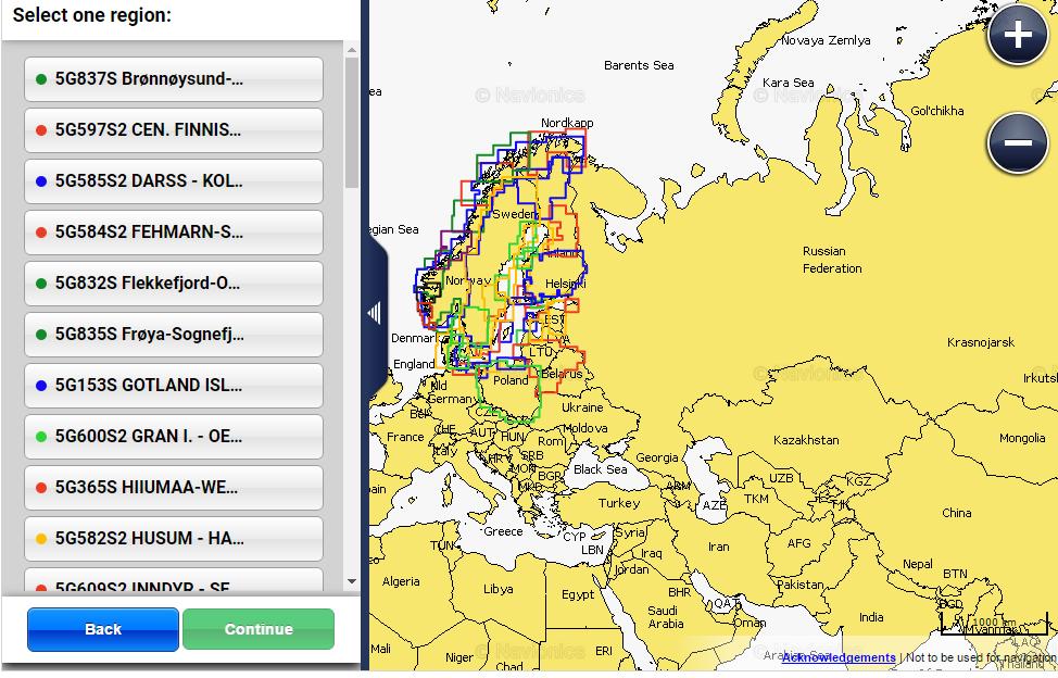 W przypadku mapy 404S wystarczy kliknąć na obszar Polski oznaczony zieloną linią.