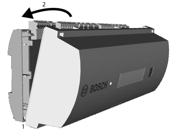 AMC2 Modular Controller Instalacja pl 17 4.4 Zamykanie obudowy Przed założeniem pokryw należy odłączyć wszystkie wtykowe złącza śrubowe.