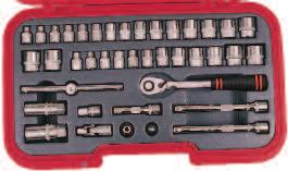 Wykonanie chromowowanadowe, w pełni pokryte chromem z lustrzanym wykończeniem i bez aluminium, by zapobiec powstawaniu iskier. Nasadki wykonane zgodnie z: ANSI B107.5M : 1987, ANSI B107.