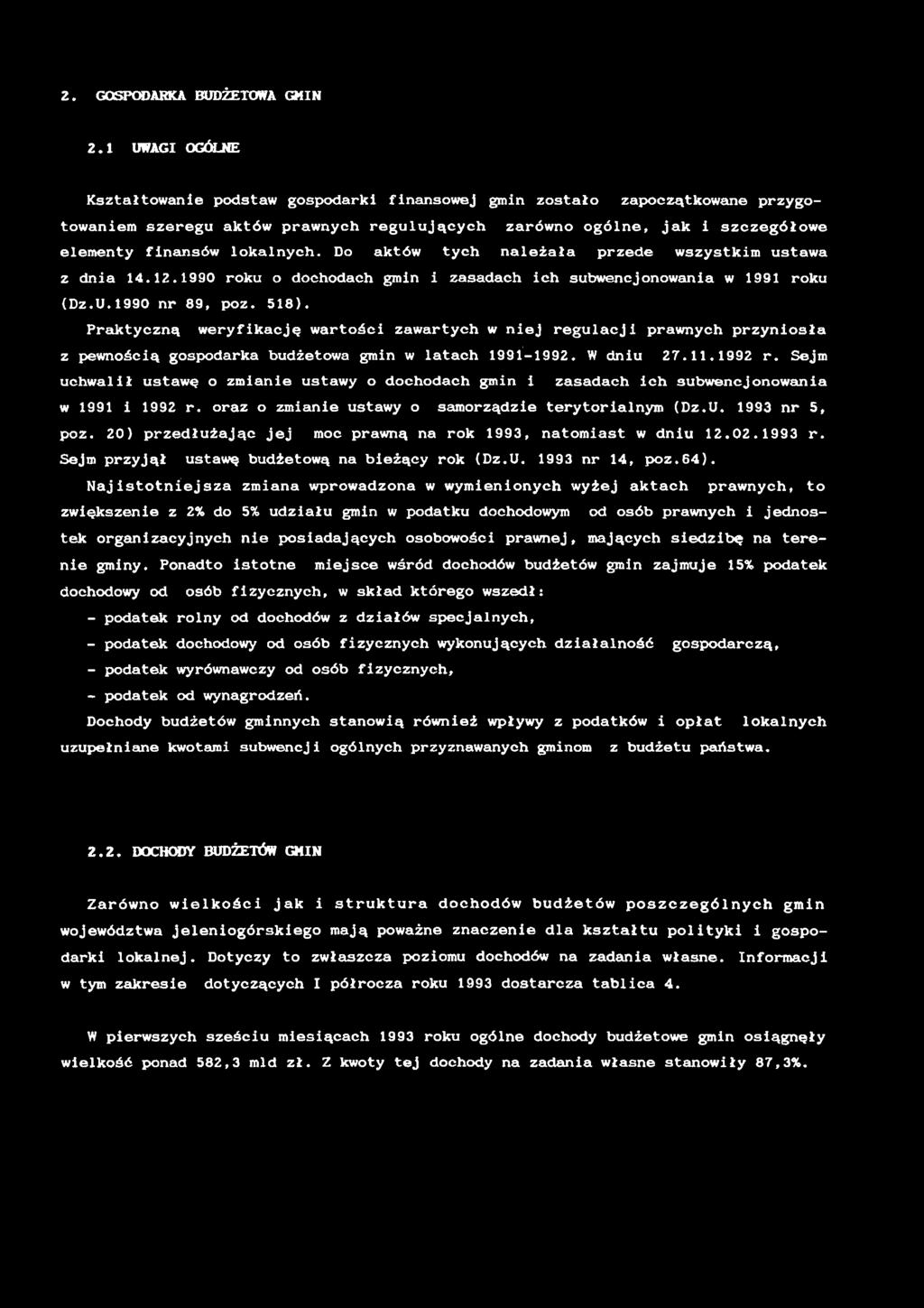 . GOSPODARKA BUDŻETOWA GMIN.