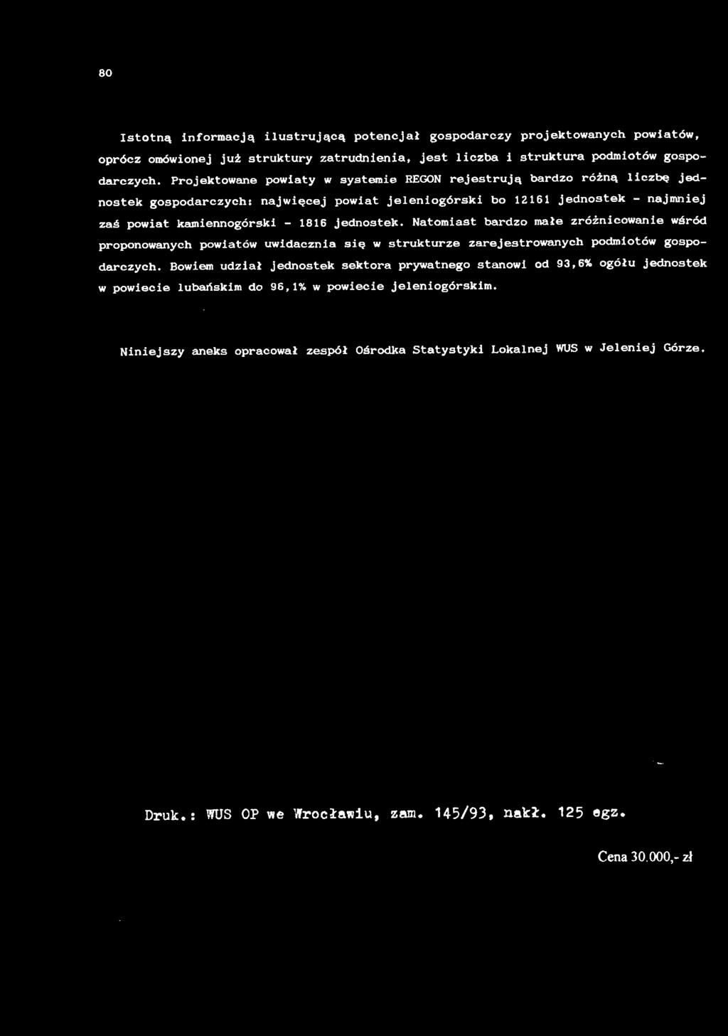 Ntomst rdzo młe zróżncowne wśród proponownych powtów uwdczn sę w strukturze zrejestrownych podmotów gospodrczych.
