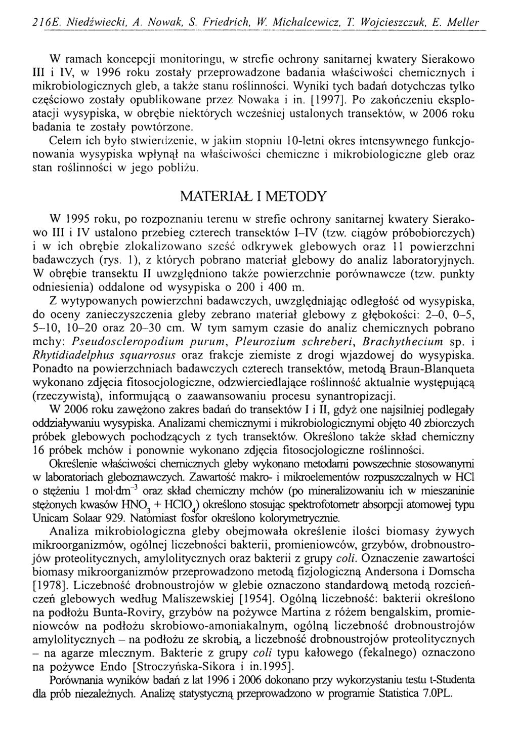 216E. Niedźwiecki, A. Nowak, S. Friedrich, W. Michalcewicz, 7 Wojcieszczuk, E.