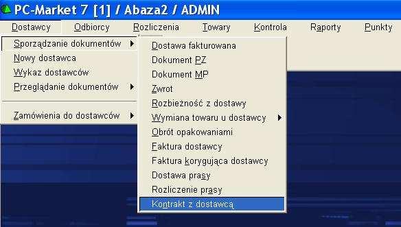 PC-Market 7 kontrakty. 1. Czym są kontrakty i do czego mogą słuŝyć. W programie PC-Market 7 kontrakty zakupowe mają na celu pomóc uŝytkownikowi w wyborze dostawcy towaru.