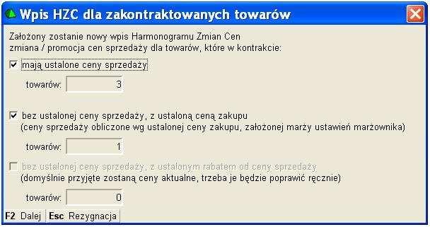 JeŜeli do cen zakupu dodane są równieŝ ceny sprzedaŝy to wtedy moŝemy jeszcze taką cenę zapisać. Po wpisaniu całego dokumentu zapisujemy go klawiszem F2.