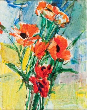 36 Zygmunt Józef Menkes (1896 Lwów 1986 Riverdale, USA) Maki gwasz, tempera/papier, 53 x 44,5 cm (w