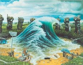 100 Jacek Yerka (ur. 1952 r., Toruń) Prywatna fala giclée/papier, 42 x 53 cm (w świetle passe-partout) sygnowany p.d.