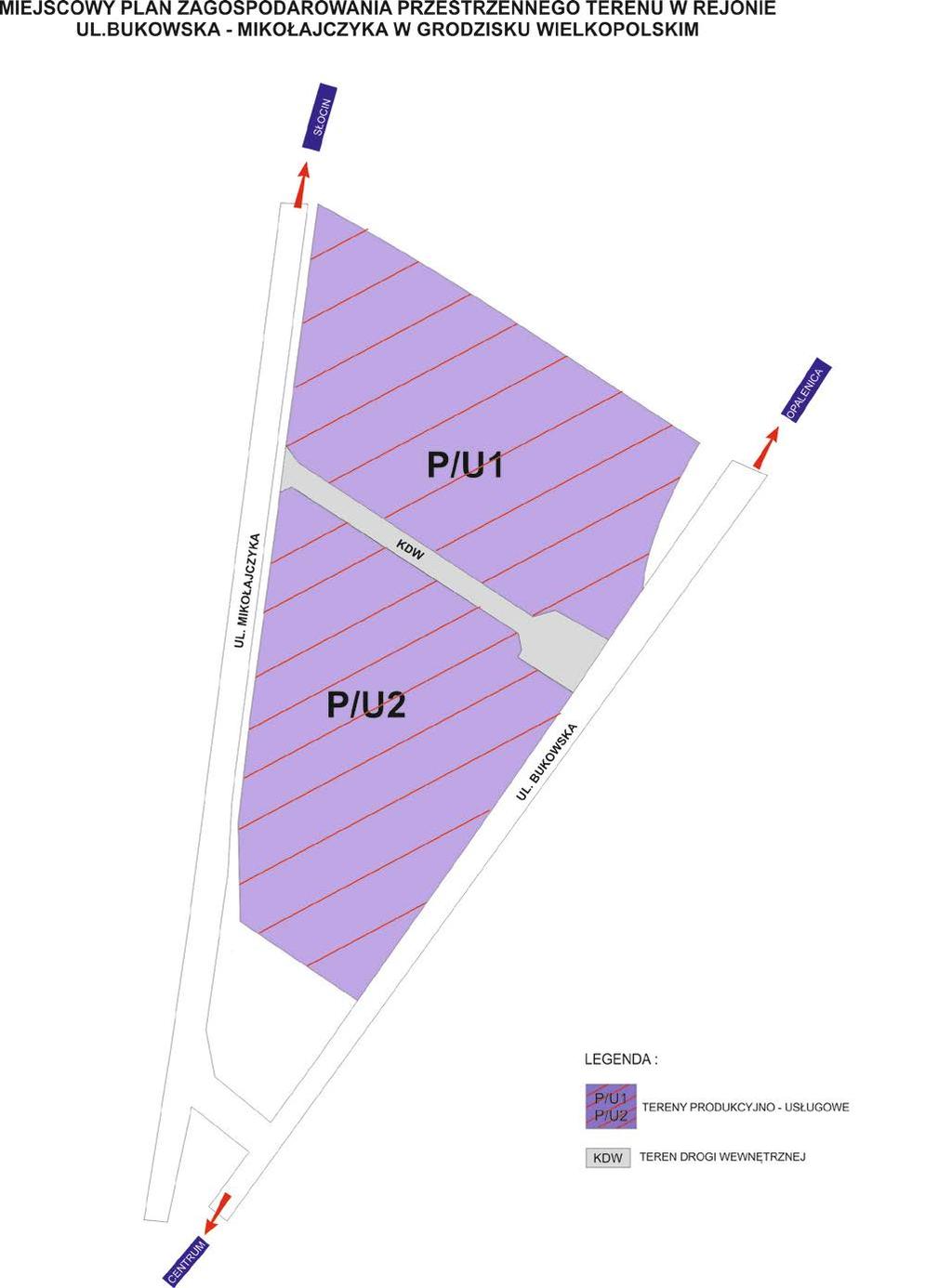 Plan oferowanych gruntów przy