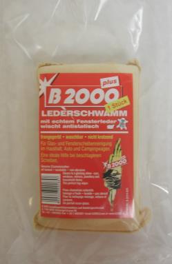 Kosmetyka Praktyczne akcesoria B 2000 FENSTERLEDER 1A Qualität B 2000 IRCHA DO SZYB Prawdziwa naturalna ircha ze skóry owczej. Po wielokrotnym użyciu należy ją wypłukać w wodzie z mydłem.