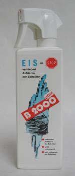B 2009-500 500 ml Opakowanie / 24 stk B 2000 SCHEIBENREINIGER MIT FROSTSCHUTZ 70 C B 2000 KONCENTRAT DO SPRYSKIWACZY 70 C Skoncentrowany zimowy środek do