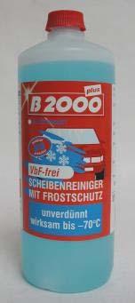 B 2012-1000 1000 ml Opakowanie / 20 stk B 2012-3000 3000ml Opakowanie / 06 stk W stojaku / 118 stk B 2000 ANTIFROST FERTIGGEMISCH 25 C B 2000 Zimowy płyn do