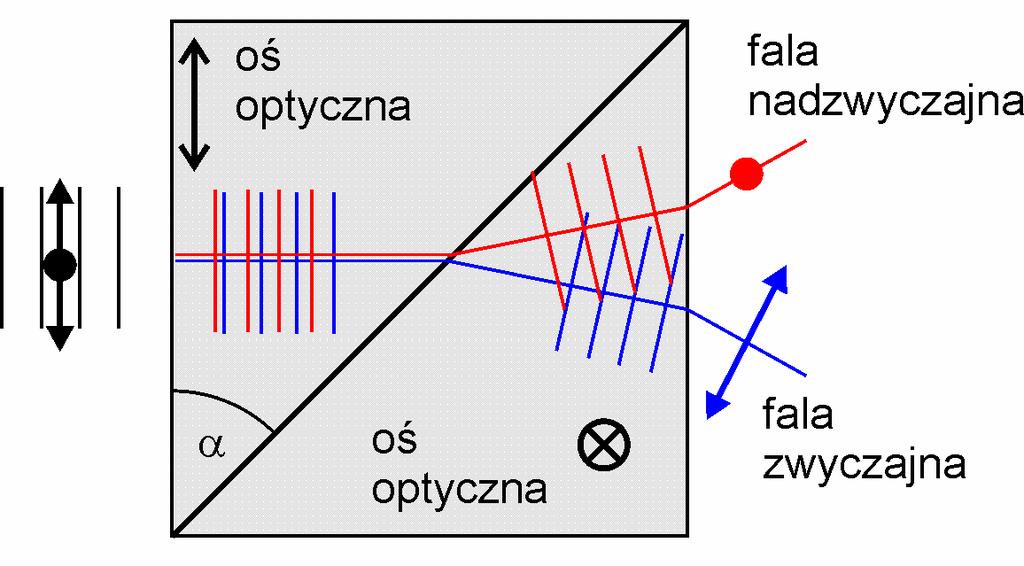 Jan Masajada 45 tematów z fizyki W zależności od tego czy fala nadzwyczajna jest szybsza czy zwyczajna, ćwierćfalówka powoduje, że szybsza z nich wyprzedza wolniejszą o.