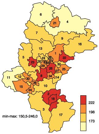 Rycina 2. Zachorowalność na nowotwory złośliwe ogółem (C00 D09 wg MSKChiPZ X), województwo śląskie, 1999 2009, KOBIETY Figure 2.