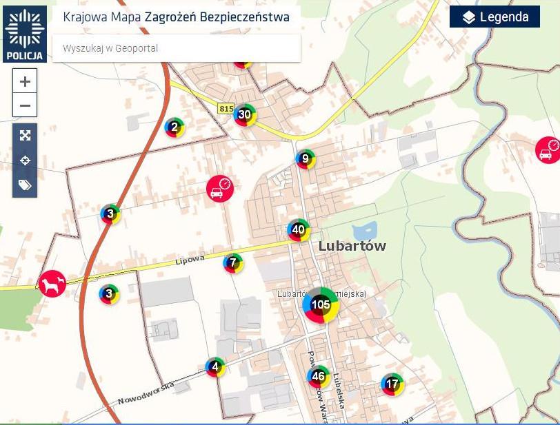 przestępstw i wykroczeń jak i zagrożenia, które w subiektywnym odczuciu mieszkańców negatywnie wpływają na ich poczucie bezpieczeństwa.