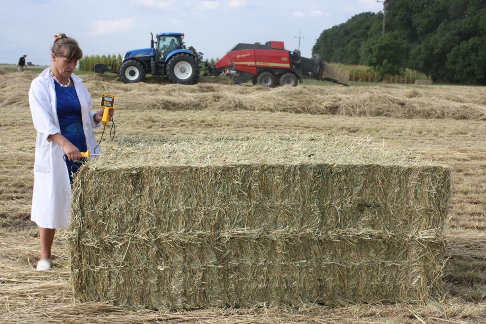 podbierających. Funkcje te dobrze spełnia również kombajn zbożowy z prasą do słomy, zwłaszcza jeśli biomasa będzie wykorzystana i spalana w gospodarstwie. Sprasowana słoma przy właściwej wilgotności.