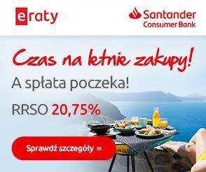 8.2. Logotyp Raty Santander Consumer Bank przykładowe realizacje banery internetowe strona 12 PRZYKŁADOWE REALIZACJE BANER 300 x 250 px W przypadku stosowania jedynie logotypu