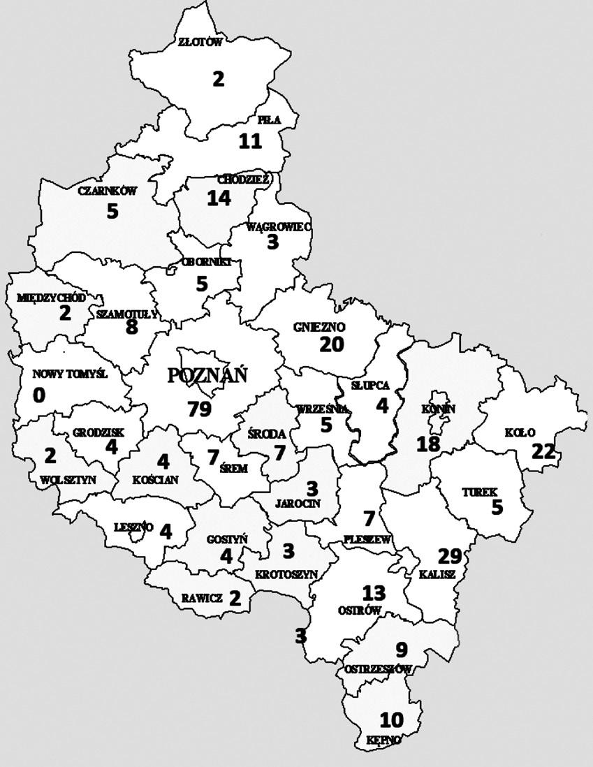 48 Epidemiologia gruźlicy w województwie wielkopolskim i system nadzoru Tabela 4.