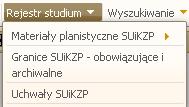 W pasku Menu widnieją następujące pozycje: Po kliknięciu lewym przyciskiem myszy na wybrany napis pojawia się odpowiednia dla danej pozycji lista.