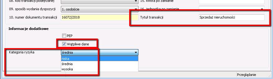 3. Kancelaria Notarialna > GIIF 3.1 Zmiany w oknie karty transakcji GIIF.