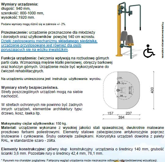 6. Motyl Integracyjny (urządzenie dla niepełnosprawnych). 8.