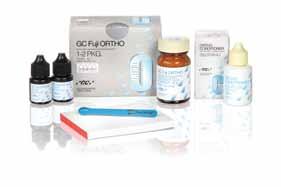 Łatwe NAKŁADANIE - Łatwe USUWANIE Fuji ORTHO LC z GC: wiatłoutwardzalny glasjonomer do mocowania w ortodoncji GC Fuji ORTHO jest πwiatłoutwardzalnym, wzmocnionym æywicå cementem glasjonomerowym,