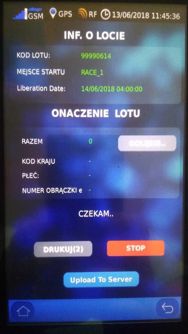Na tym ekranie jesteś informowany o procesie golenia.