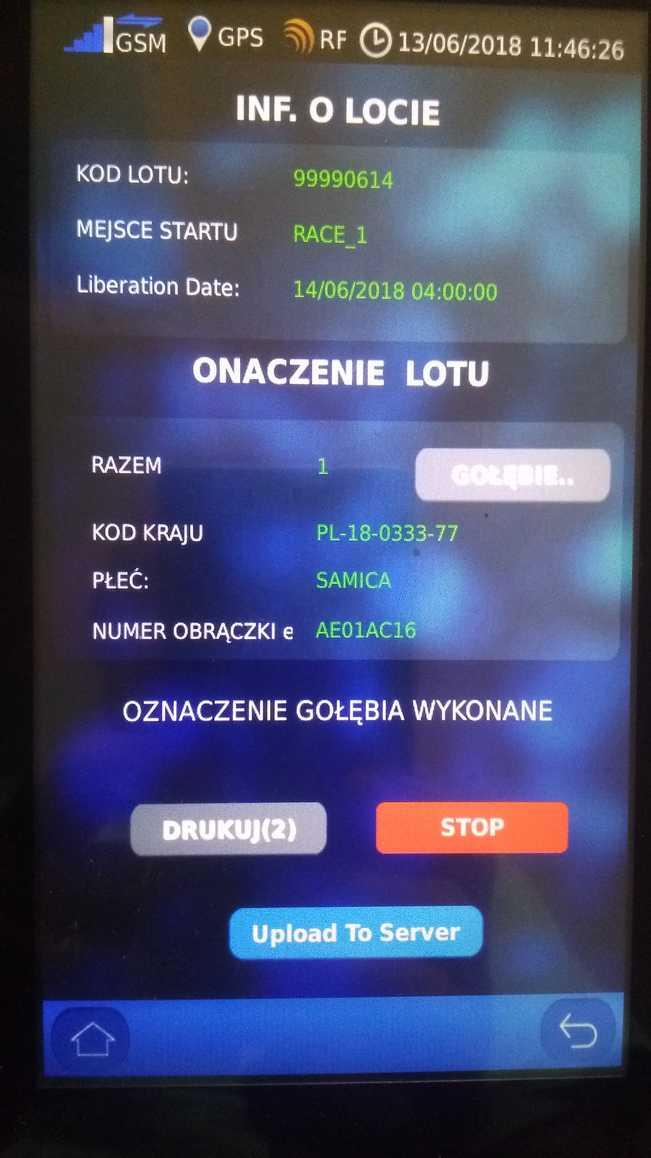Nie musisz klikać tutaj. W przypadku podłączonych zegarów do Internetu, ładowanie jest automatycznie przesyłane do Internetu.