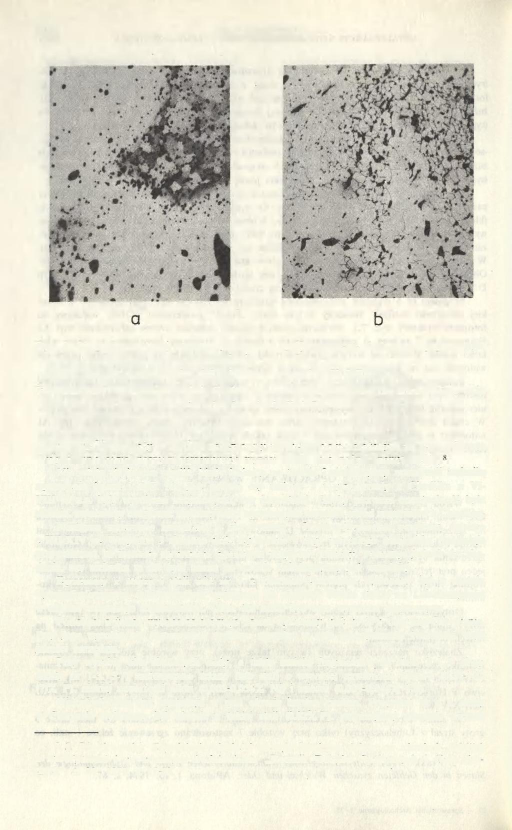 306 JERZY PIASKOWSKI Ryc. 8. Fragment nr 7: a) struktura, pow. 100 x, b) rozłożenie fosforu na poprzecznym przekroju; pow.