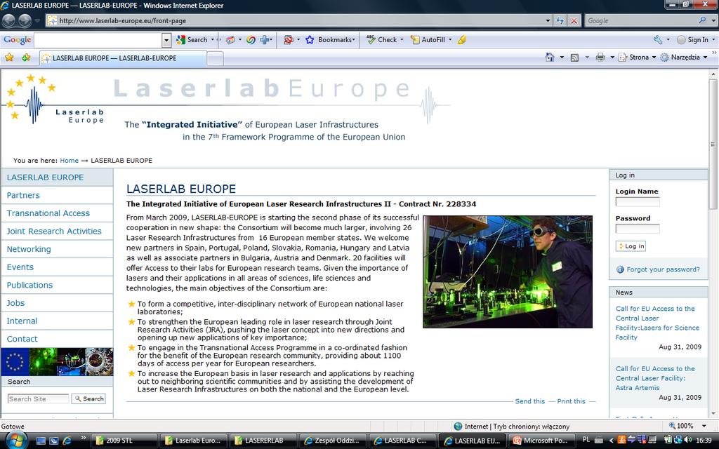 LASERLAB EUROPE Project Web