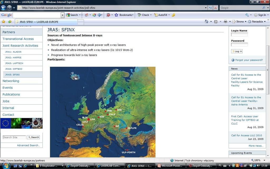 LASERLAB EUROPE Project Web Page http://www.laserlab-europe.