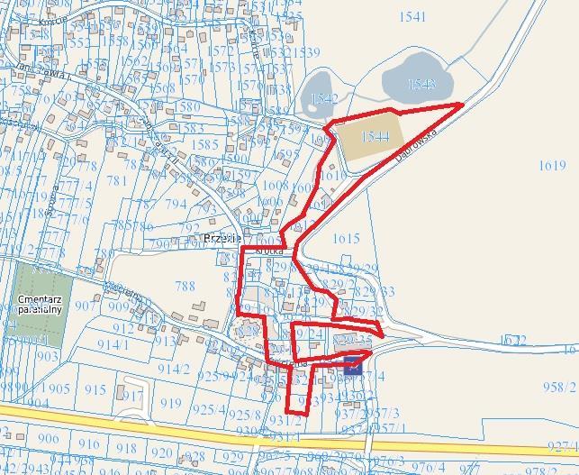 portalu e-mapa Rysunek 5 Obszar rewitalizacji na terenie