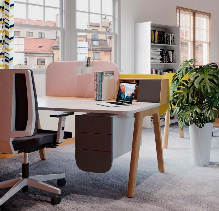 The ergonomics of a workstation are also determined by good organisation, which includes, for example, easy access to the most essential office devices.