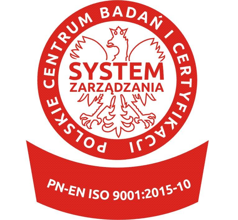 Certyfikat nr J-997/7/2018 dla CLKP poświadczający spełnienie wymagań normy PN-EN ISO 9001:2015-10 Systemy zarządzania jakością. Wymagania.