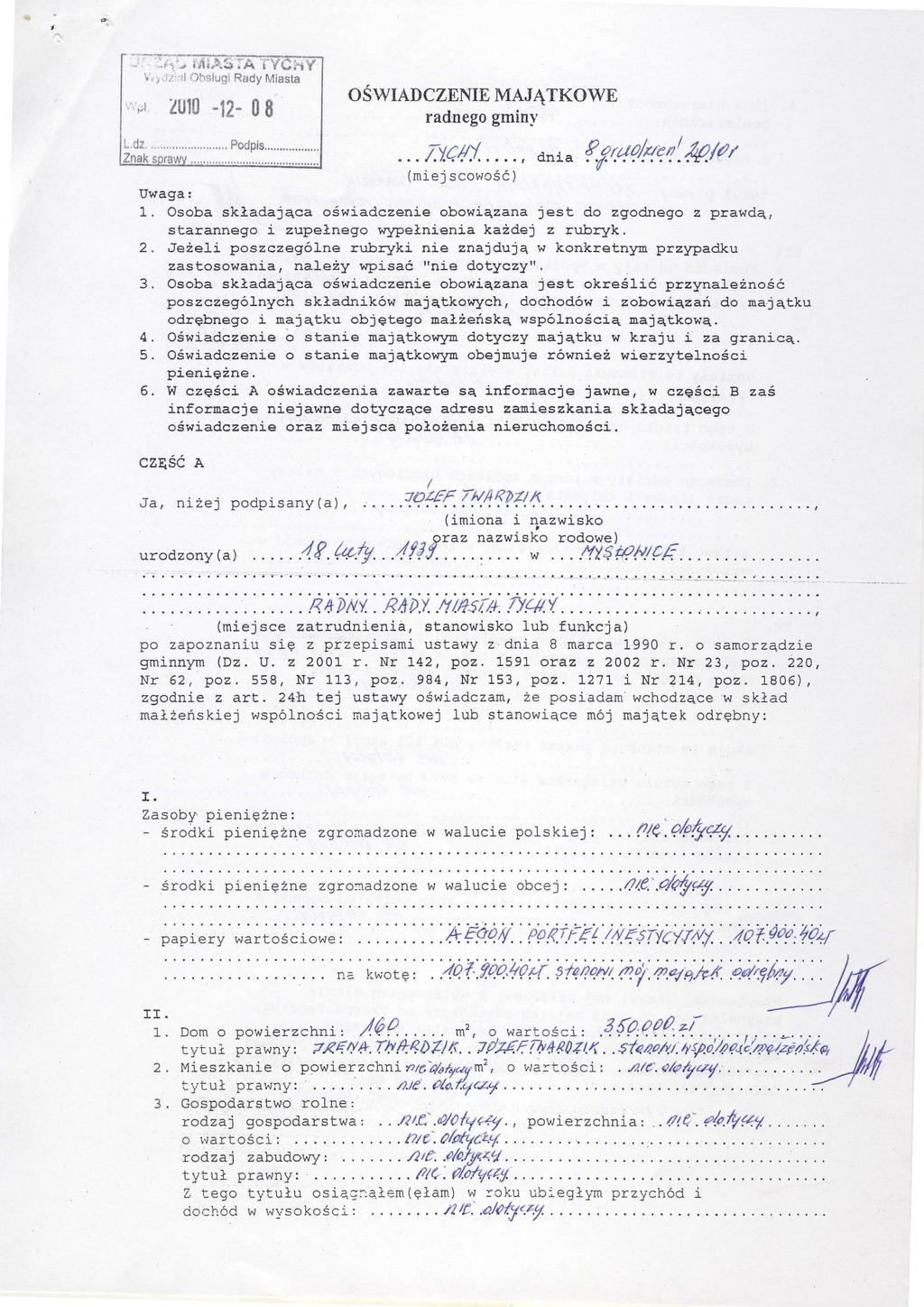 świadczeniemajątkwe dneg gmny...7.y.cłf....., d'n{.7ułlql./p./(t (mej scwść ) Uwg 1. sb skł'djąc śwdczenj.e bwązn jest d zgdneg z pwdą., zupeł.neg w}t)e}'n,en kżdej z ubyk. słnneg 2.