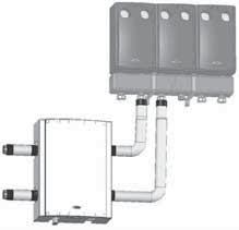 System zabudowy kotłowni do 70 kw System rozdzielający Armatura System rozdzielający System rozdzielający System rozdzielający zamontowany na płycie z obudową, z płytowym wymiennikiem ciepła z
