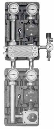 System zabudowy kotłowni do 70 kw Systemy rozdzielające System rozdzielający / 8 Przeznaczony do oddzielenia układów grzewczych Kompletny, z pompą obiegową (dł.