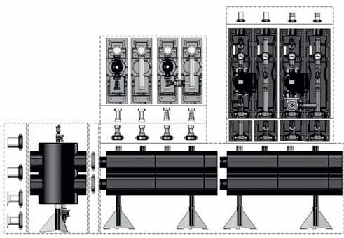 System zabudowy kotłowni do 2300 kw Armatura Części składowe systemu Strona 1 Złączka przejściowa zewnętrzna 41 2 Wartownik 43 3 Złączka przejściowa wewnętrzna 40 4 Złączka