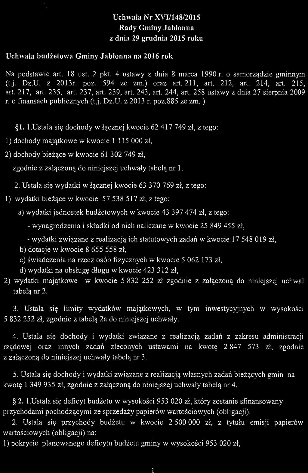 finansach publicznych (t.j. Dz.U. z 2013 r. pz.885 ze zm. ) I. l.