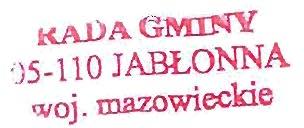 KAVA GMINY 'J5110 JABŁONNA wj.