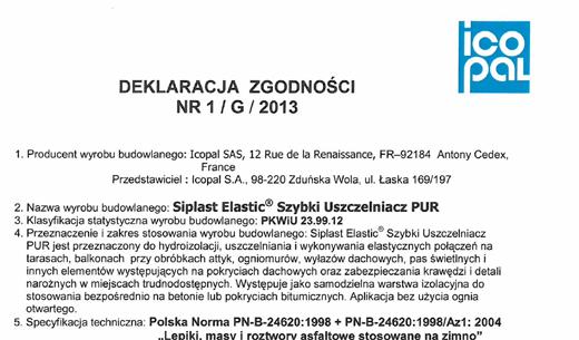 System SZCZELNY ICOPAL Standaryzacja