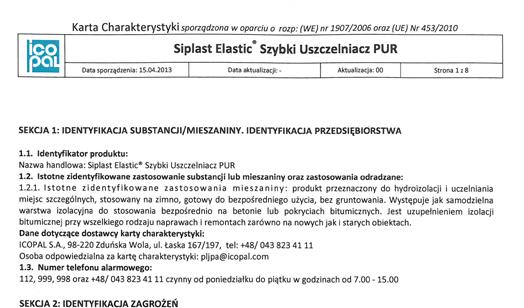 PUR deklaracja zgodności 1/G/2013