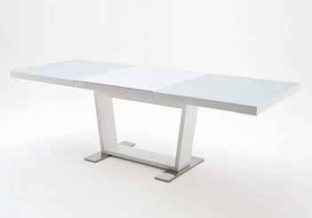 160 (240) x 90 x 76 wkładka: MDF, lakier biały mat kolumna: MDF, lakier biały mat,