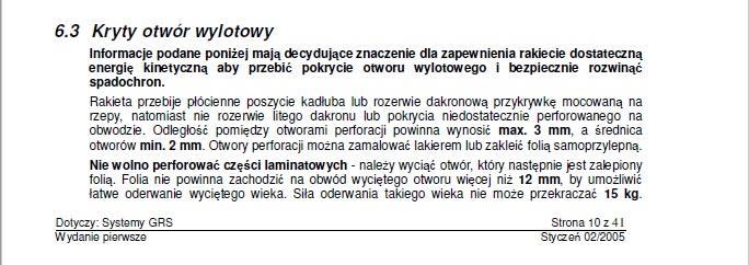 .... 10 Fragment Instrukcji zabudowy i użytkowania systemu GRS,
