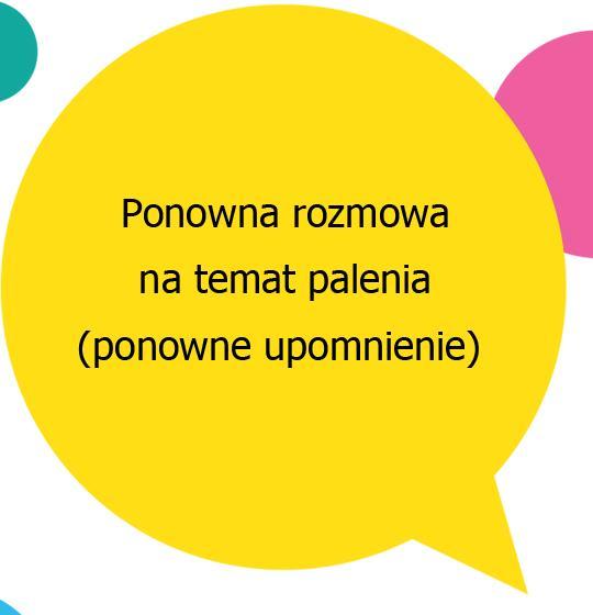 rozwiązanie problemu. W filmie przedstawiony jest etap 3 rozmowy na temat nieprzestrzegania zakazu palenia w firmie Upomnienie.